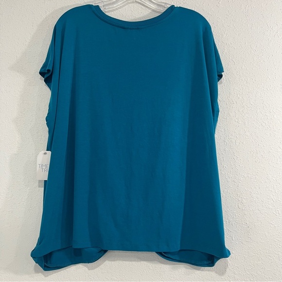 Time and Tru Womens Blue Short Sleeve Top New With Tags XXL - Picture 3 of 5